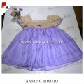 High quality handmade embroidered purple dress